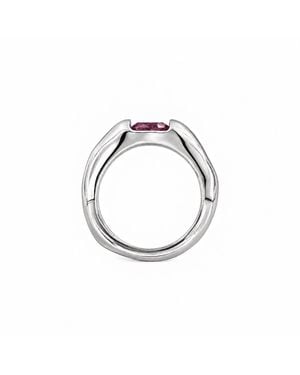 Serotonin Complice Pinky Ring With Sapphire - Metallic