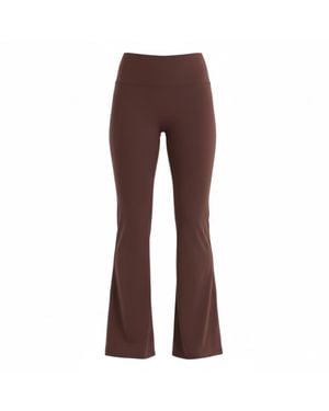 Loom Archives Day Flow High Waisted Flared Legging - Brown