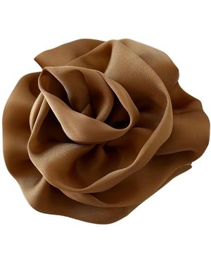 Sylk Flower Hair Clip - Brown