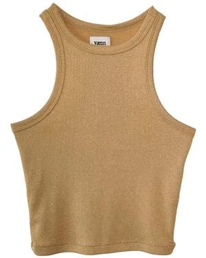 Vænn Metallic Crop Tank - Natural