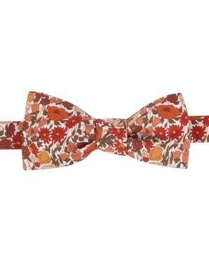 LE COLONEL Liberty Poppy Squirrel Bow Tie - Red