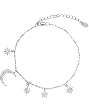 Luna Charles Vega Moon & Star Charm Bracelet - Metallic