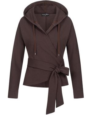 Marianna Déri Wrap Hoodie - Brown