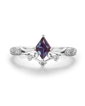 Azura Jewelry New York Victorian Lace Alexandrite Ring Solid - Blue