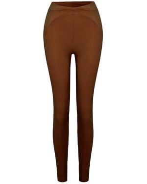 Pcfg Legging With Stitch Detail - Brown