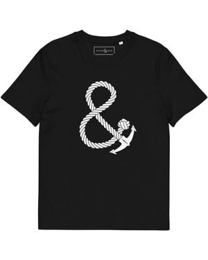 Anchor and Crew Oversized Ampersand Signature Organic Cotton T-Shirt - Black
