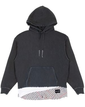 mysimplicated Oversized Three Layered Distressed Hoodie W - Blue