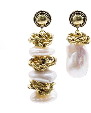 Bayemeyc Rhem Pearl Dangle Earrings - White