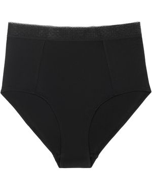 Uwila Warrior High Waisted Soft Silk Briefs - Black