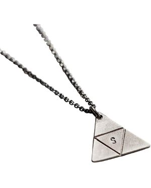 Posh Totty Designs Sterling Silver Men's Prism Necklace - Metallic