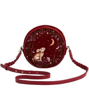 Fable England Star Gazing Rabbit Embroidered Circle Bag