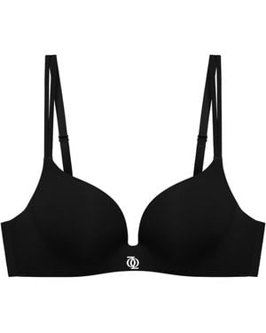 GOD SAVES QUEENS Second Skin Teardrop Push Up Bra - Black