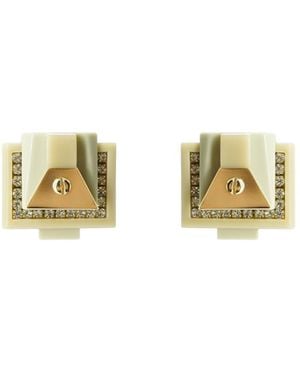 Gissa Bicalho Neutrals Earring Trapeze Short Clay - Metallic
