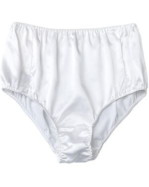 Soft Strokes Silk Set Of Two Pure Mulberry Silk French Cut Knickers High Waist - White