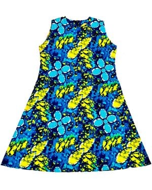 Chuks Collins Ajah Collection – Printed A-Line Dress - Blue