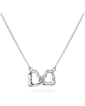 Lulu and Boo Jewellery Molten Lulu And Boo Heart Infinity Necklace - Metallic