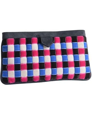 Velvet Atelier Alhena Fuchsia Checks Pochette - Red