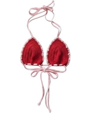 Gunes Swim Poppy Petal Bikini Top - Red