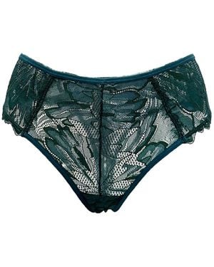 Carol Coelho Peacock Coral Brazilian Panty - Green