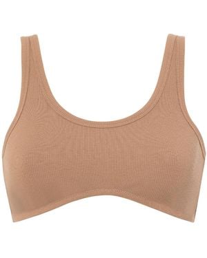 Nudea Neutrals The Organic Cotton Dip Front Bralette - White