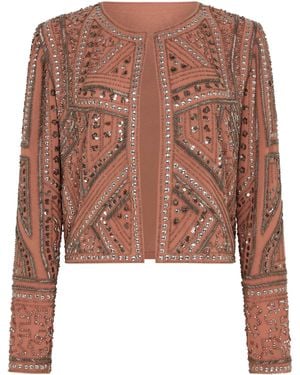 Rose & Nancy Briar Sequin Trophy Jacket - Brown
