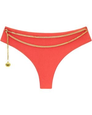 Adriana Pappas Designs Riviera Bottoms With Chain Coral Quartz - Red