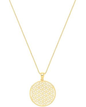 Seven Saints Flower Of Life Spiritual Expansion Necklace, Over Sterling - Metallic