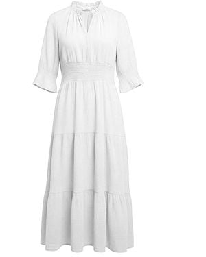At Last Cotton Salcombe Midi Dress - White