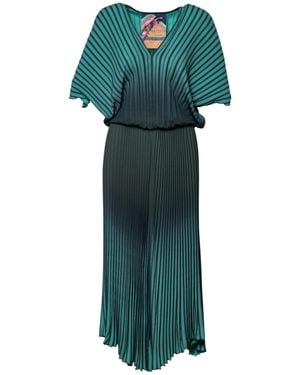 ARTISTA Vibe Pleated Midi Dress - Green