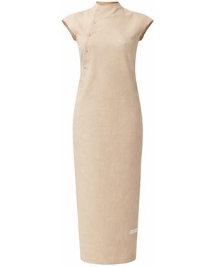 Yulia Efros Neutrals Assimetrical Dress - Natural