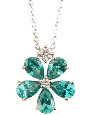 Juvetti Florea Necklace Paraiba Sapphire & Diamond - Green