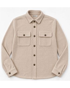ROAV Neutrals Frewin Waffle Overshirt Shacket - Natural