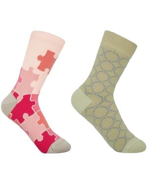 Peper Harow - Made in England Jigsaw & Beehive Socks Bundle - Green