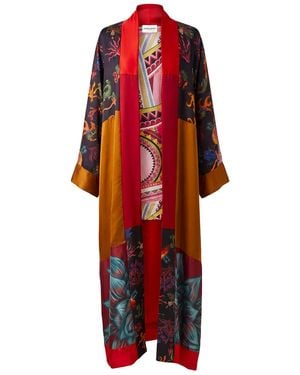 Janara Jones One Of A Kind Golden Mist Abaya Kaftan - Red
