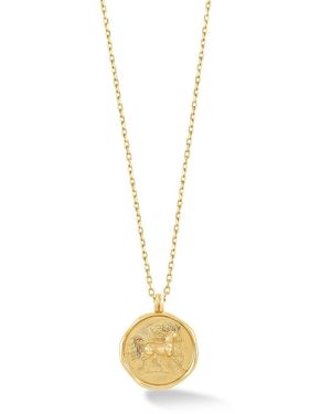 Dower & Hall Solid Fire Horse Tiny Talisman Necklace - Metallic