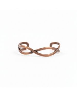 Anatoliacraft Infinity Twist Copper Open Cuff Bracelet - Pink