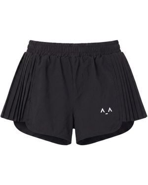 Altra Volta Pleated Active Shorts With Elastic Waist - Blue