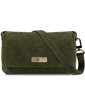 Apatchy London The Maisie Mini Suede Bag - Green