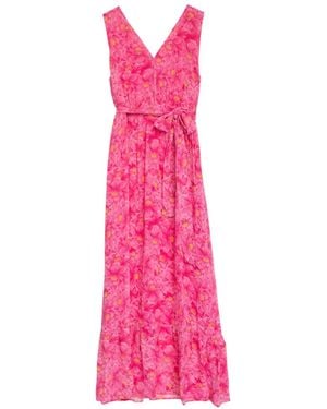 Niza Flowy Shirt With Contrasting Decorative Embroidery - Pink