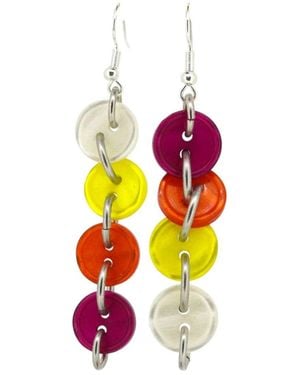 Vickisarge Big Button Earrings - Black