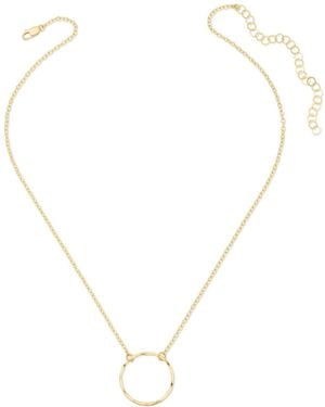 Heather Hawkins Jewelry Hammered Circle Necklace - Metallic