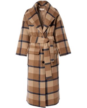AGGI by HALEWSKI Alison Café Au Lait Long Coat - Brown