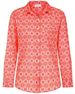 Luella Fashion Neutrals Dieppe Cotton Shirt Printed Pattern - Red