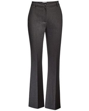 Maison sél Palazzo Melange Pants – - Black