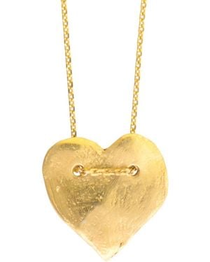 Karen Hallam Valentina Heart Charm Necklace Plated - Metallic