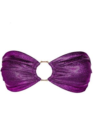 Enez Swim Frida Bandeau Bikini Top - Purple