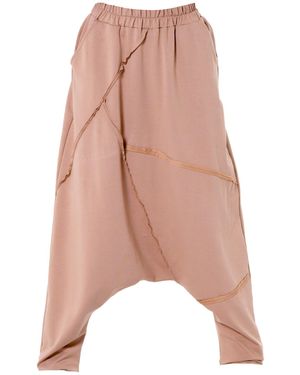 Metamorph Neutrals Relaxed Drop-Crotch Pants - Pink