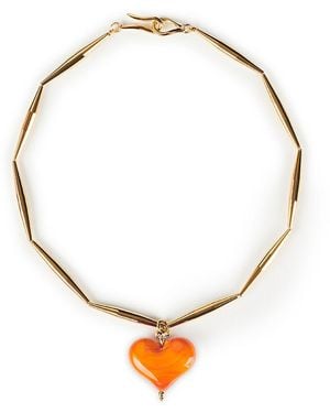 Tohum Design Cuore Necklace – Mandarin - Metallic