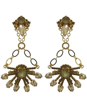 Vickisarge Champagne Burst Chandelier Earrings - Metallic