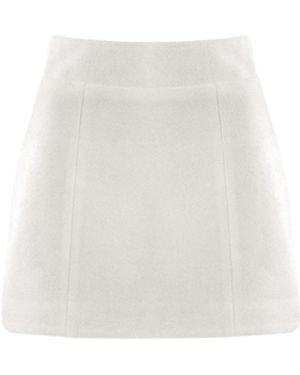 Vestiaire d'un Oiseau Libre Cashmere Mini Skirt - White